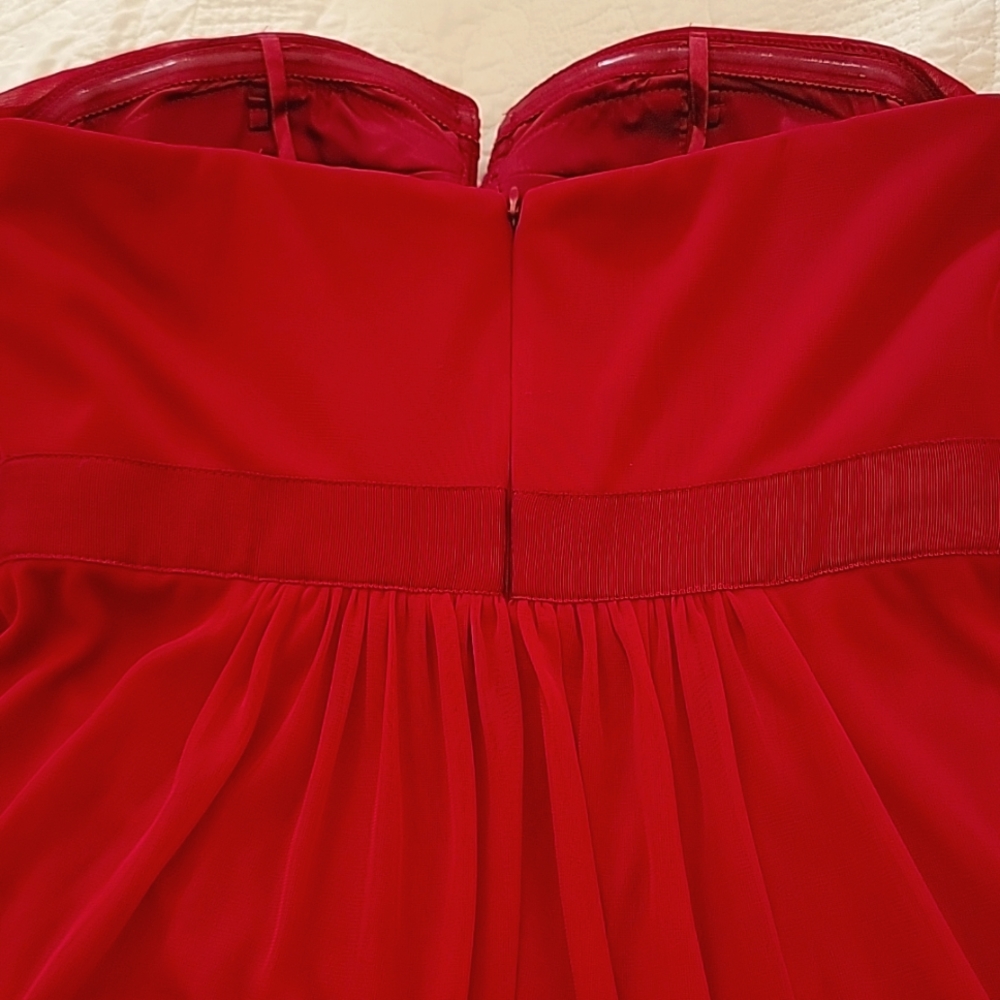Adrianna Papell Red Stapless Dress - Picture 3 of 8
